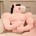 thumbnail image 2 of ICQOVD Coussin Éducatif Cheval Musclé en Peluche Coussin Animal Drôle, 2 of 8