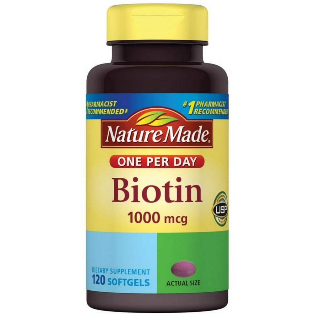 Nature Made Biotin 1000 mcg Softgels 1 120 Each - Walmart.com - Walmart.com