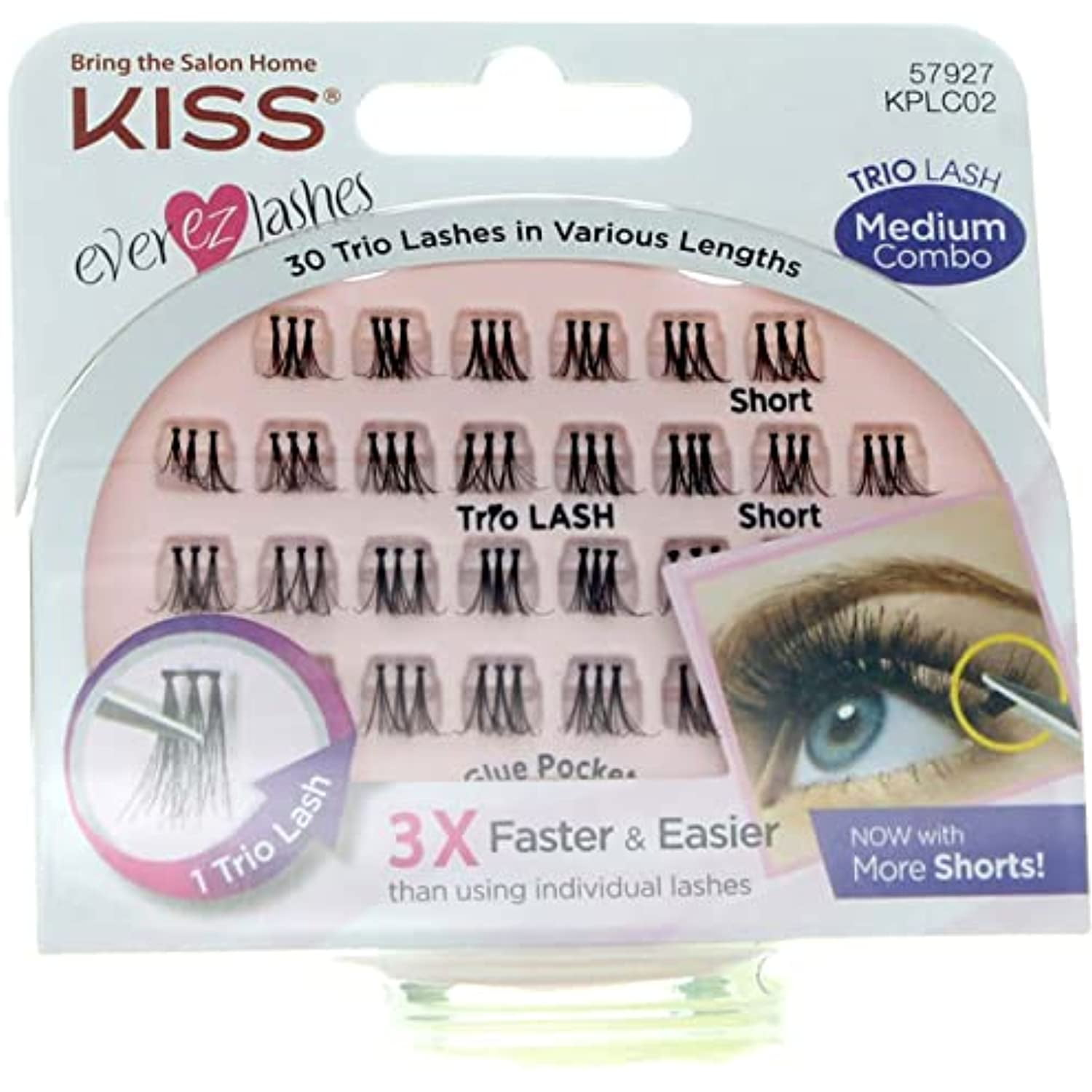 Kiss Everez Trio Lashes Medium Combo, 1 Count