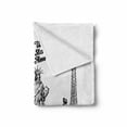 thumbnail image 2 of Eiffel Tower Soft Flannel Fleece Throw Blanket, Famous Monuments of Liberty Eiffel Tower Japanese Building Urban, Cozy Plush for Indoor and Outdoor Use, 50" x 60", White Black, by Ambesonne, 2 of 6