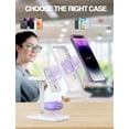 thumbnail image 2 of Miroddi Magnetic Wireless Charging Station Compatible for iPhone, Apple Watch, AirPods, 3-in-1 Wireless Charging Stand with 20W Quick Charger, Gifts for Him Her, White, 2 of 7