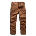 thumbnail image 1 of Color Casual Pants For Men Pants With Multiple Pockets Fashionable Washed Workwear Pants, 1 of 3