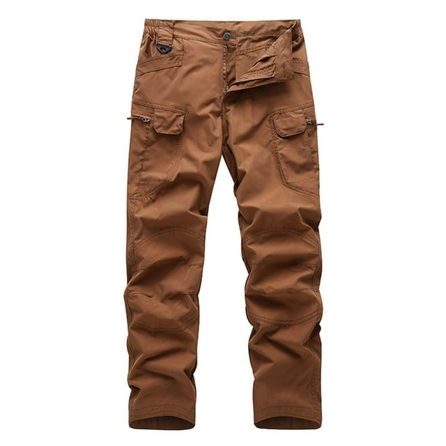 Color Casual Pants For Men Pants With Multiple Pockets Fashionable Washed Workwear Pants