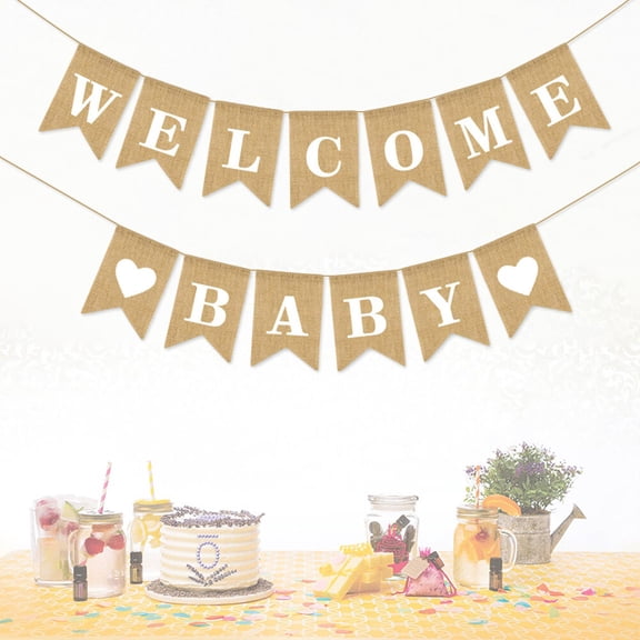 WHAMVOX  Baby Shower Decorations Welcome Bunting Birthday Party