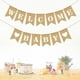 thumbnail image 4 of KAKOWELY Banderín de arpillera de aproximadamente 2 m, banderines de bienvenida para bebé, banderines para tirar, suministros de decoración para fiesta de cumpleaños de bebé, 4 of 5