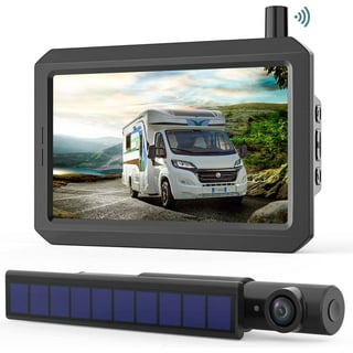Boscam Solar Digital Wireless Backup Camera, Travel Trailer Reverse Camera Rear View Camera for Truck Van Highway Observations (Sun GoPro), Black