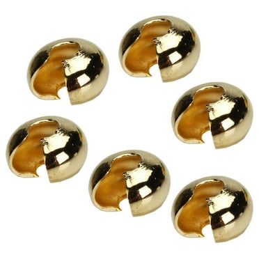 KLKCMS 100pcs Gold Crimp Covers Beads Findings for DIY Craft Jewelry Making New
