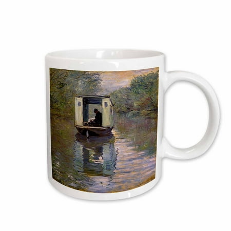 

3dRose StudyBoat Painting By Monet Ceramic Mug 15-ounce