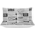 thumbnail image 3 of HAHDAXIA Newspaper Bedding Solid Comforter Set for All Seasons,3 Pieces(1 Comforter+2 Pillowcases),Soft Microfiber Bedding Set Full(79"x90"), 3 of 7