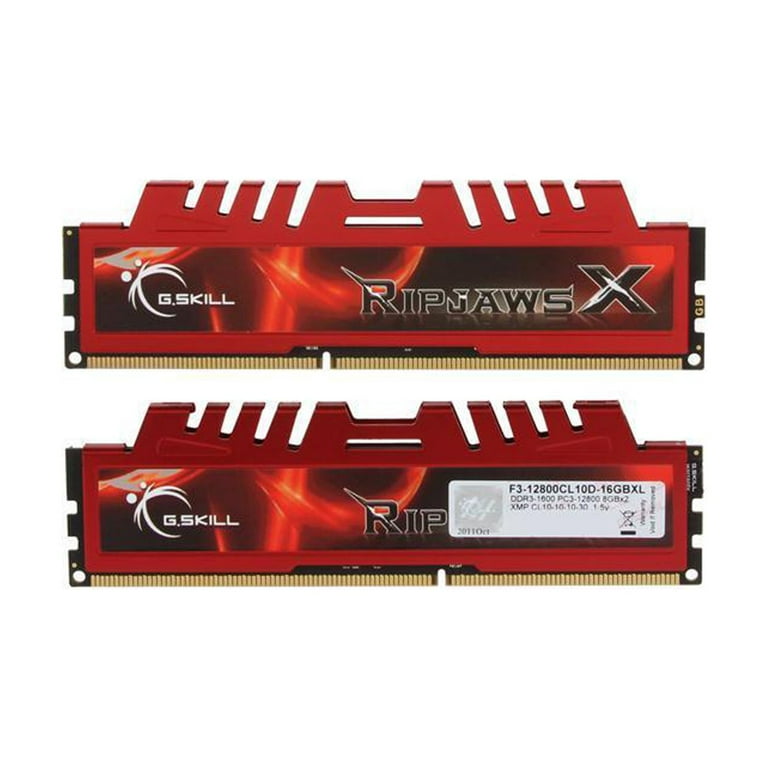 G.SKILL Ripjaws X 16GB (2x8GB) DDR3 1600 PC RAM - Gaming G.SKILL Ripjaws X 16GB (2x8GB) DDR3 1600 PC RAM - Gaming
