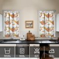 thumbnail image 2 of Fall Kitchen Curtains 39 Inch Short - 32Panel Set, Autumn Harvest Print, Rod Pocket Window Treatment for Thanksgiving, Farmhouse, Cafe, Living Room - Machine Washable, 2 of 4