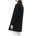 thumbnail image 4 of Unique Bargains Women's Single Breasted Winter Outwear Trench Coat L Black, 4 of 7