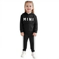 thumbnail image 3 of VBTAPA Fall Outfits for Girl Boy Long Sleeve Hoodie Top and Long Sweatpants Set Casual Sweatsuit Sets Black 2 Years, 3 of 8