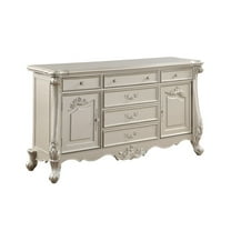 Bently Dresser, Champagne Finish, with Six Ample Drawers and Two Cabinet Spaces, for Bedroom