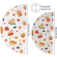 thumbnail image 4 of FMSHPON Autumn Leaves Floral Xmas Christmas Tree Skirt Stand Mat for Holiday Party Decoration Indoor Outdoor 48 inches, 4 of 6