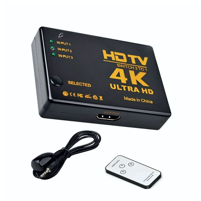 Switch conmutador Conecta 3 Equipos HDMI a Una pantalla HDMI Elegate CON90