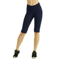 thumbnail image 2 of TheLovely Women & Plus Soft Cotton Active Stretch Workout Biker Shorts (21") with Wide Wastband, 2 of 4