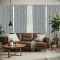 thumbnail image 2 of Ambesonne Geometric Window Curtains, Rhombus and Zigzags, Each 28" W x 84" L, Grey Charcoal Grey, 2 of 5