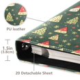 thumbnail image 3 of FORMRS 3 Ring Photo Album 4"x6" Self Adhesive Large Capacity PU Leather Cover, Christmas Tree, 3 of 8