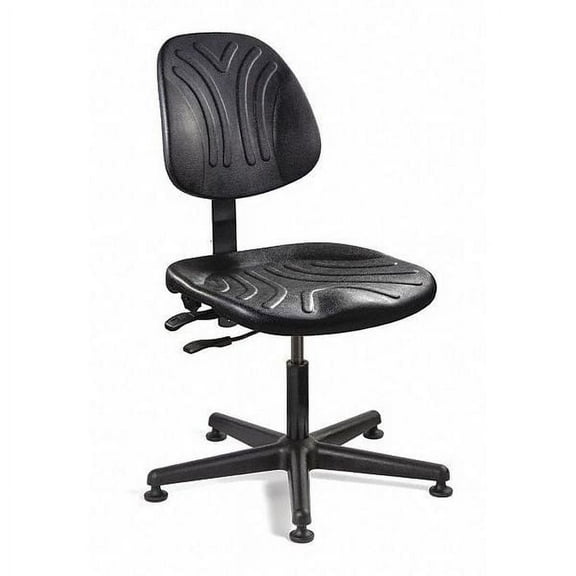 Bevco Polyurethane Desk Chair, 15" to 20", No Arms, Black 7001D