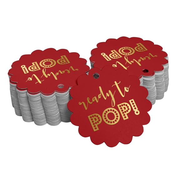 Inkdotpot Gold Foil Paper Hang Tags Ready To Pop Baby Shower Favor Tags 50 Pieces