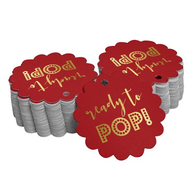 Inkdotpot Gold Foil Paper Hang Tags Ready To Pop Baby Shower Favor Tags 50 Pieces