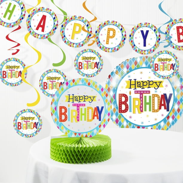 Bright Birthday Decorations Kit - Walmart.com - Walmart.com