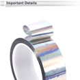 thumbnail image 3 of Unique Bargains 1 Roll Universal Air-Release Adhesive Pinstripe Tape Holographic Chrome Silver Tone 1.57"x164.04ft, 3 of 6