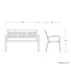 thumbnail image 3 of Banca para exterior Torino Estilo Industrial Color Blanco GAIA Torino, 3 of 6