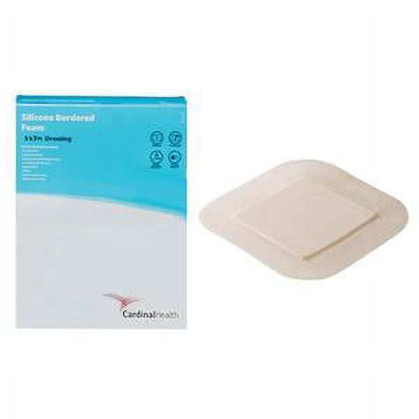 Cardinal Health Silicone Bordered Wound Dressing, 3" X 3"