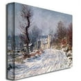 thumbnail image 3 of Trademark Fine Art "The Road of Giverny Winter 1885" Canvas Wall Art by Claude Monet, 3 of 3
