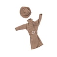 thumbnail image 3 of Figura femenina a escala 1/6, gabardina, ropa para muñecas, accesorios, cuerpo de muñeca elegante con sombrero, para figura de acción de 12 pulgadas Marrón, 3 of 8
