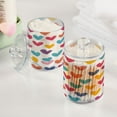 thumbnail image 5 of Clear Storage Jar 2.75x 4.13 Inches One Sizex4 Cotton Swabs Cans Translucent Plasticental Floss Cans Cotton Pads Cans Bathroom Canisters Heart Pattern, 5 of 7