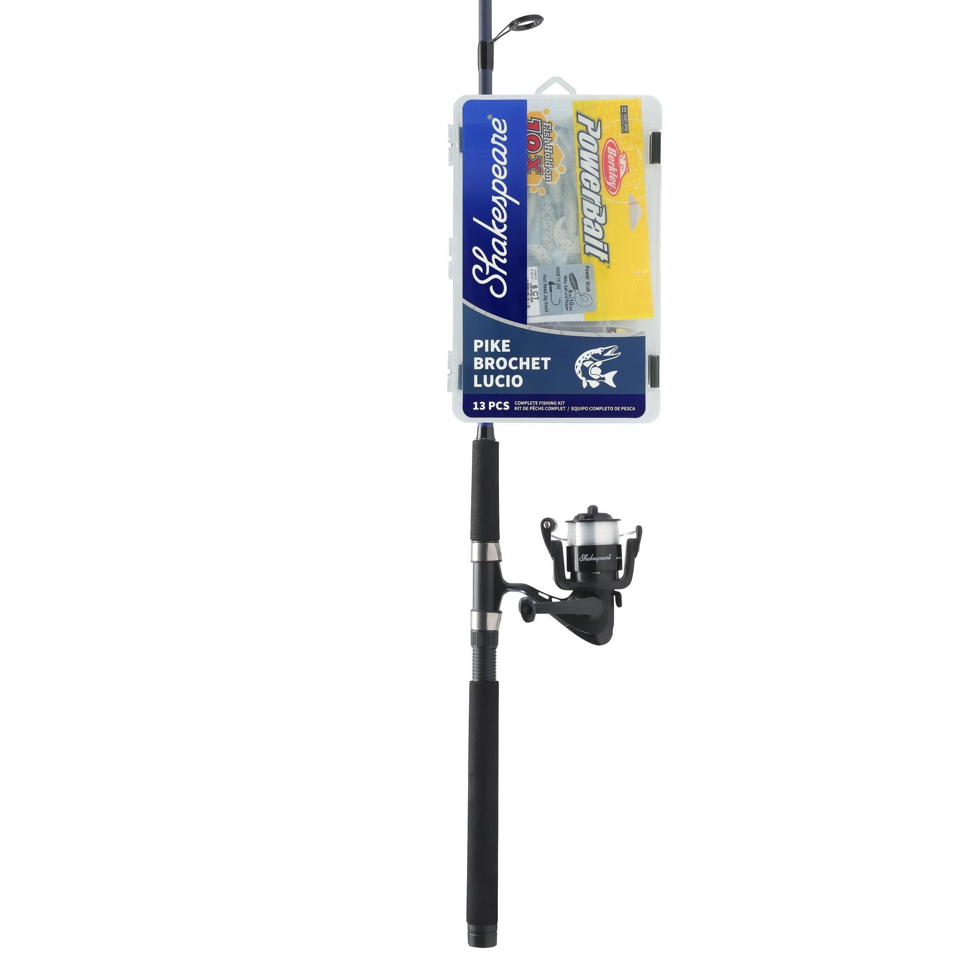 Shakespeare Catch More Fish Pike Spinning Reel and Fishing Rod Combo