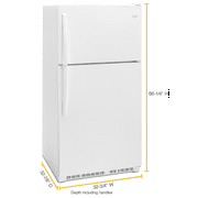 Whirlpool WRT311FZDW 20.5 Cu. Ft. White Top Freezer Refrigerator