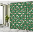 thumbnail image 4 of Ambesonne Christmas Shower Curtain, Happy Santa Snow Candy, 69"Wx70"L, Emerald Dark Pink, 4 of 4