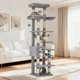 thumbnail image 3 of Historyli Árbol para gatos de 182 cm de alto para gatos grandes, torre con postes rascadores y condominio, gris claro, 3 of 9
