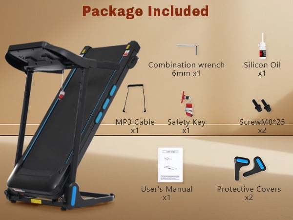 Foldable Treadmill for Home with Hydraulic System, 3.5HP Motor 10MPH Speed 350Lbs Capacity, Incline Electric Treadmill with Heart Rate Monitor USB-C Charging Bluetooth Speaker