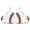 White, variant on Unique Tacher Science Nurse Print Leather Love Heart Baseball Earrings for Women