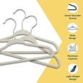 thumbnail image 4 of Lifemaster Velvet Kids Hangers, 100-Pack Non-Slip Baby & Toddler Clothes Hangers, Slim Space-Saving with Swivel Hook, Ivory, 4 of 4