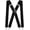 Black - X Shape, variant on Mens Braces, Mens Suspenders with Strong Metal Clips, 3.5cm Wide Heavy Duty Suspenders, Adjustable Elastic Suspenders