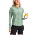 thumbnail image 3 of Xuyuer Women's UPF 50+ Lightweight Athletic Jacket Sun Protection Full Zip Long Sleeve Shirts Hiking Outdoor Pockets, 3 of 8