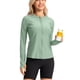 thumbnail image 4 of Craaazy Women Casual Full Zip Jacket, Solid Color Long Sleeve Sun Protection Top, Slim Fit with Thumb Holes and Pockets for Daily Wear Gifts, 4 of 8