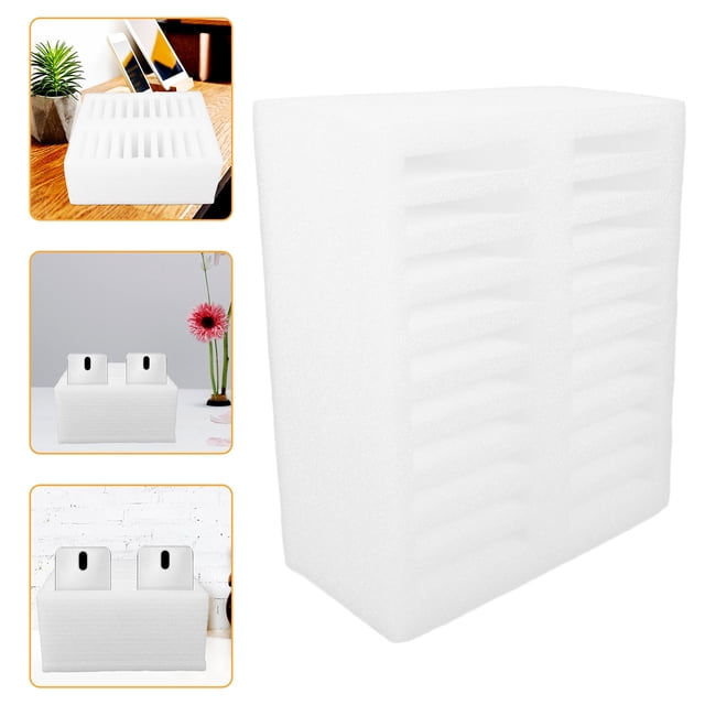REOFLYUP Phone Organizer White Desktop Storage Box with Protective Compartments for Classroom