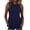 Navy, variant on Peplum Tops for Women Dressy Casual Sleeveless Crew Neck Flowy Shirt Summer Fashion Beach Ruffle Hem Blouse