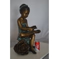 thumbnail image 3 of Nifao Dancer with Rose bronze statue – Home Office Decor Sculpture, 15"L x 17"W x 26"H, 3 of 10
