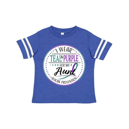

Inktastic Suicide Prevention- I Wear Teal and Purple for My Aunt Gift Toddler Boy or Toddler Girl T-Shirt