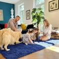 thumbnail image 3 of Buganda Area Rugs for Living Room 9'X12', Soft and Fluffy Shaggy Carpet for Pets, Machine Washable Floor Rugs for Bedroom, Navy, 3 of 8