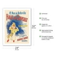 thumbnail image 2 of La Halle aux Chapeaux Hat Store - Paris France - Vintage French Advertising Poster by Jules Chéret c.1891 - Fine Art Matte Paper Print (Unframed) 24x32in, 2 of 4