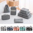 thumbnail image 3 of 6/7/8PCS Packing Cubes for Travel Luggage Organiser Bag Compression Pouches Clothes Suitcase, Packing Organizers Storage Bags for Travel Accessories, Gray, 3 of 9